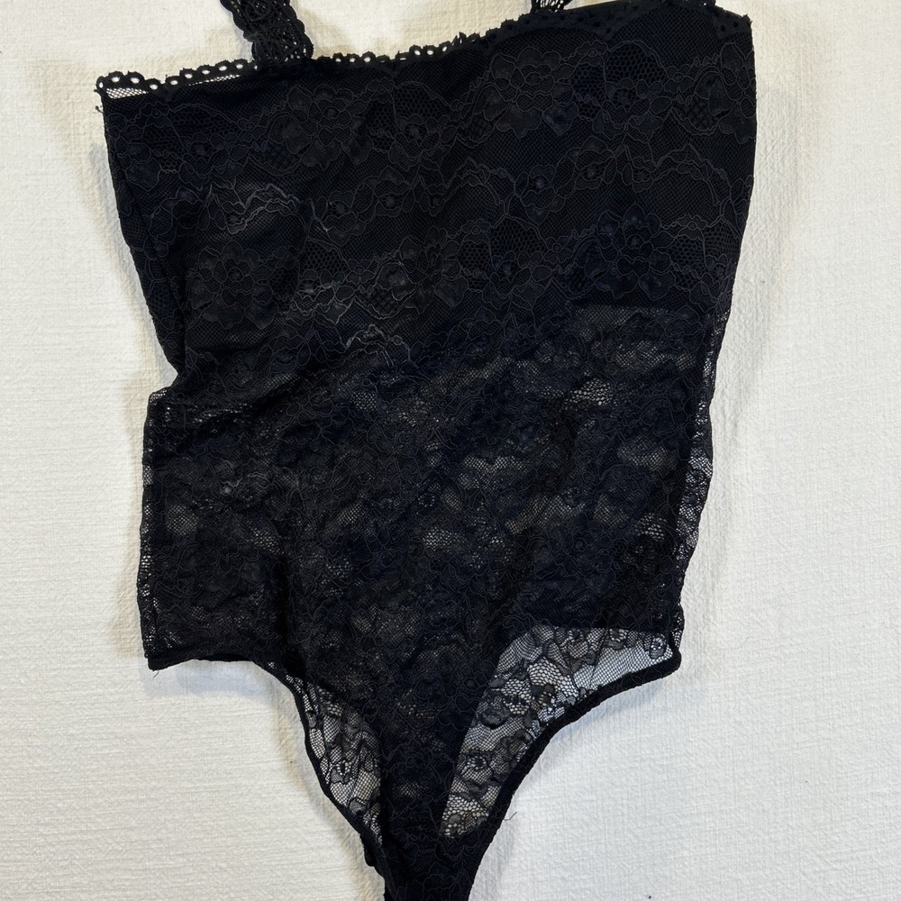 AllSaints Women Charlie Lace Bodysuit Black Lace Sleeveless 10 - Picture 6 of 15
